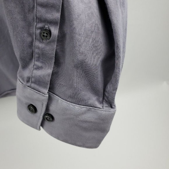 Marc Anthony Slim Fit Button Down Long Sleeve Dress Shirt Mens 16.5-34/35" Gray - Picture 5 of 6